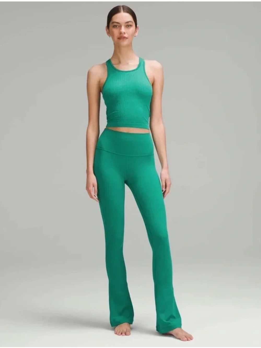 NWT Lululemon Align High-Rise Flared Pant - Cascadia Green